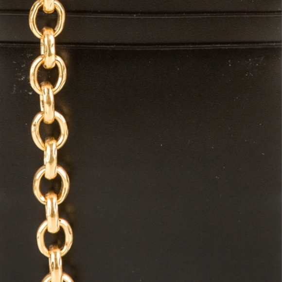 🌹Rare Schiaparelli Black Leather Ear Chain Phone Case - Picture 4 of 15